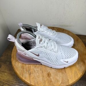 Nike Air Max 270 Women's White Pink Rose Gold Shoes Size 7.5 AH6789-120